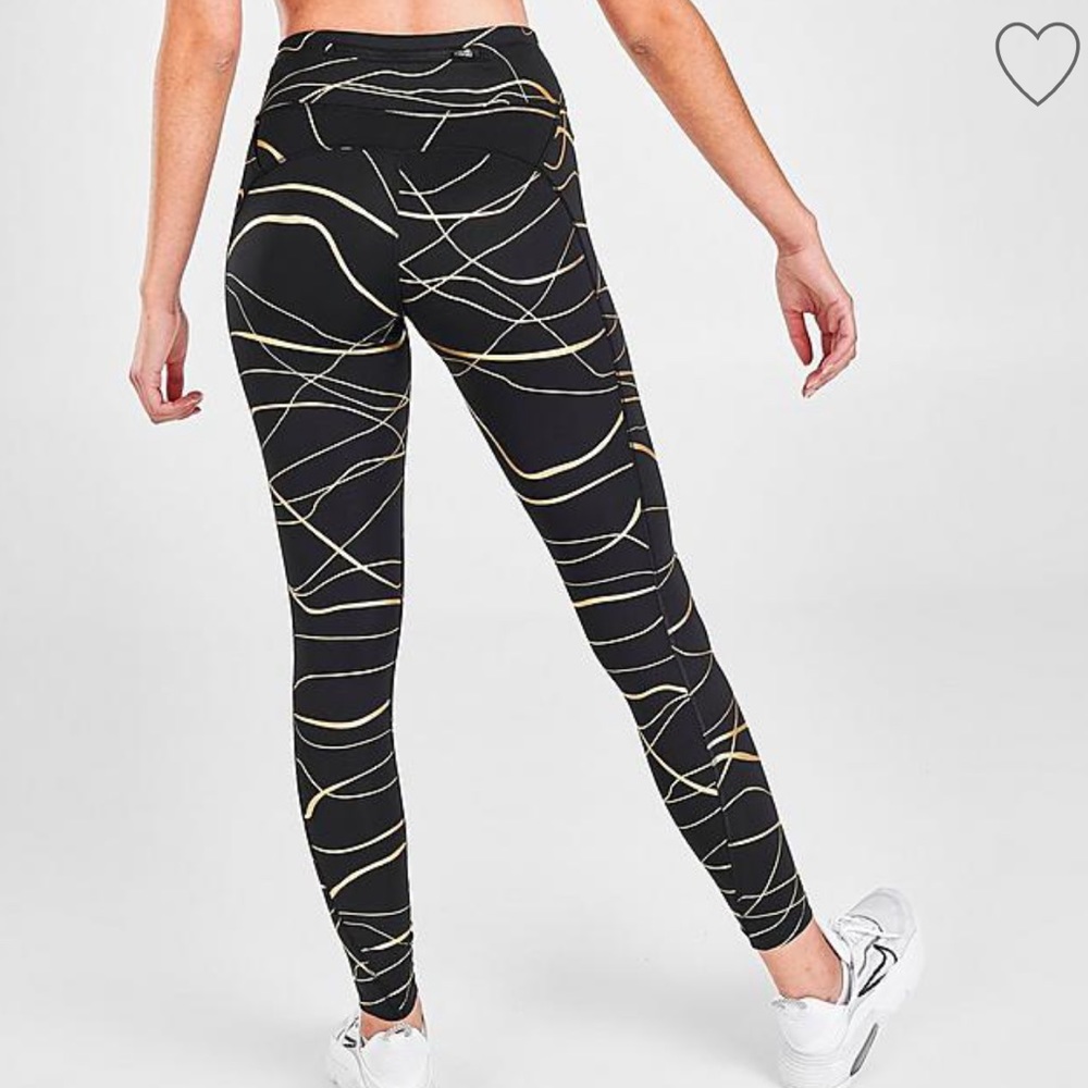 NIKE ICON CLASH METALLIC PRINT FAST TRAINING TIGHT